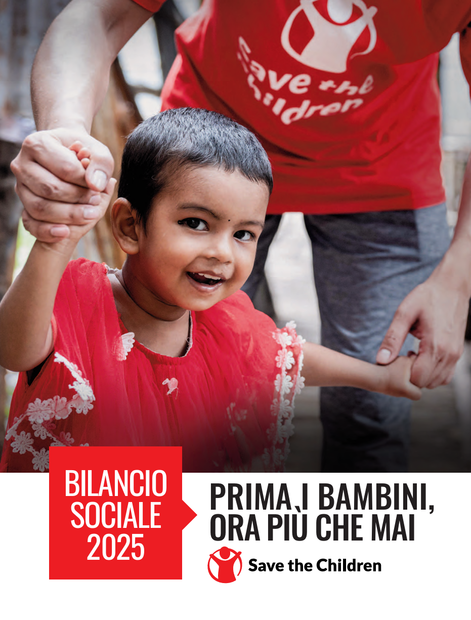 Copertina Bilancio Sociale 2025 Save the Children Italia