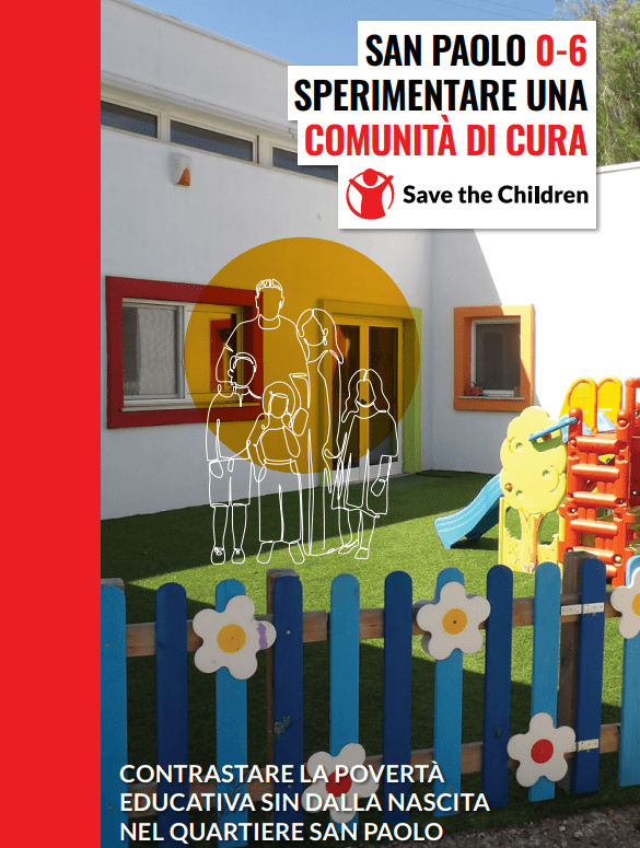 Copertina report contrastare la povertà educativa sin dalla nascita nel quartiere san paolo