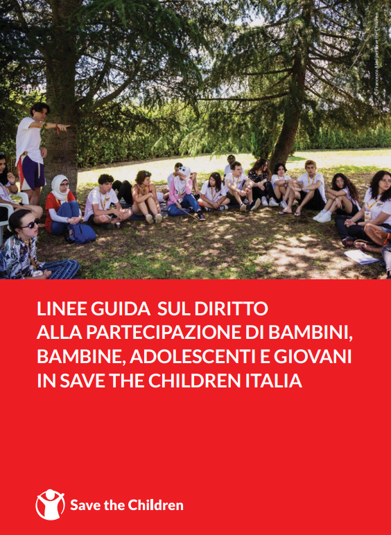 copertina Linee Guida sul diritto alla partecipazione di bambini, bambine, adolescenti e giovani in Save the Children Italia