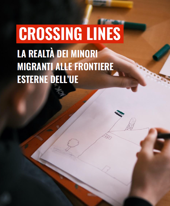 Copertina Crossing Lines: la realtà dei minori migranti alle frontiere esterne dell’UE