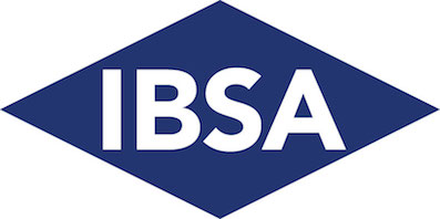 logo IBSA bianco blu rombo