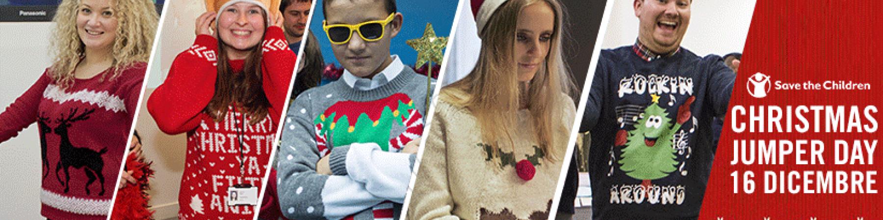 Christmas Jumper Day metti un maglione e dai ai bambini un futuro migliore Save the Children