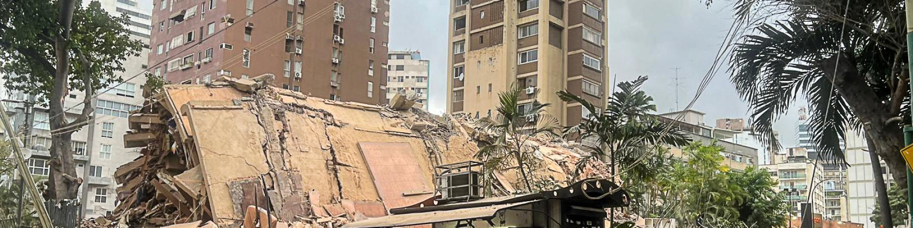 Edifici distrutti a causa del terremoto in Venezuela.