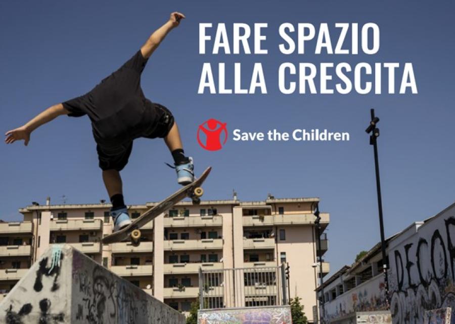 copertina rapporto fare spazio alla crescita con ragazzo sullo skateboard 