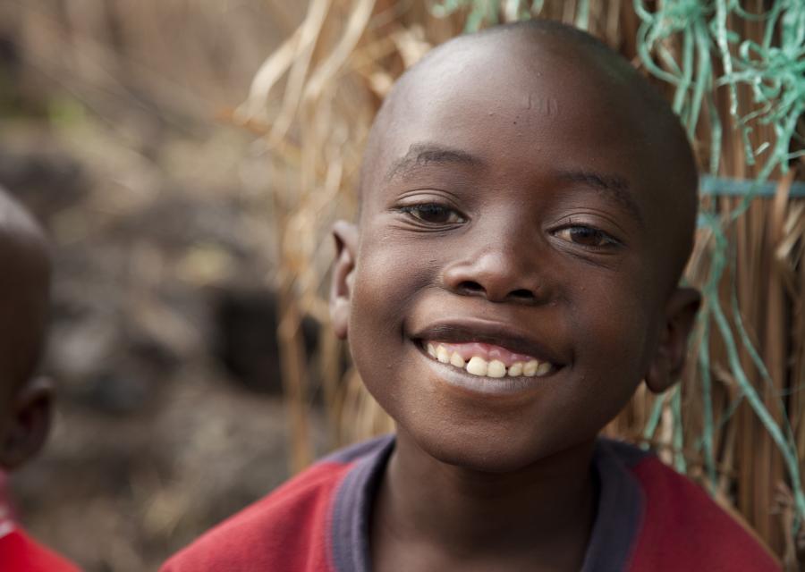 primo piano bambino sorridente