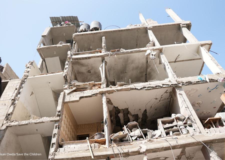 Palazzo distrutto a Gaza 
