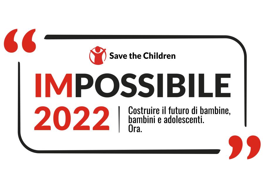 Logo evento Impossibile 2022. Costruire il futuro di bambine e bambini, ora.