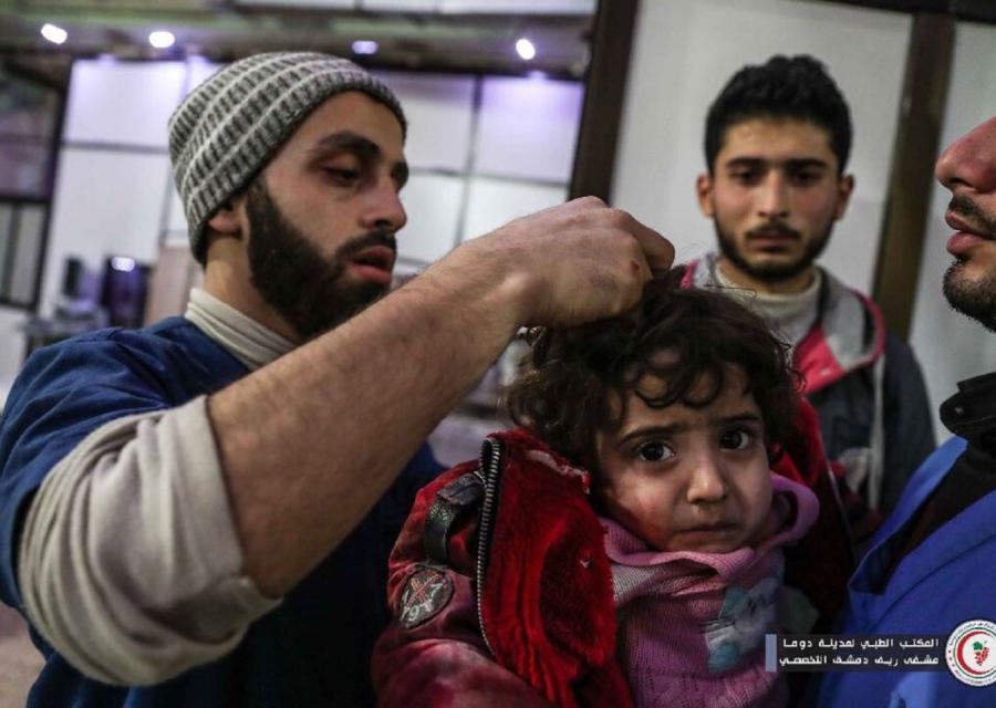 Bambina in Siria Ghouta orientale