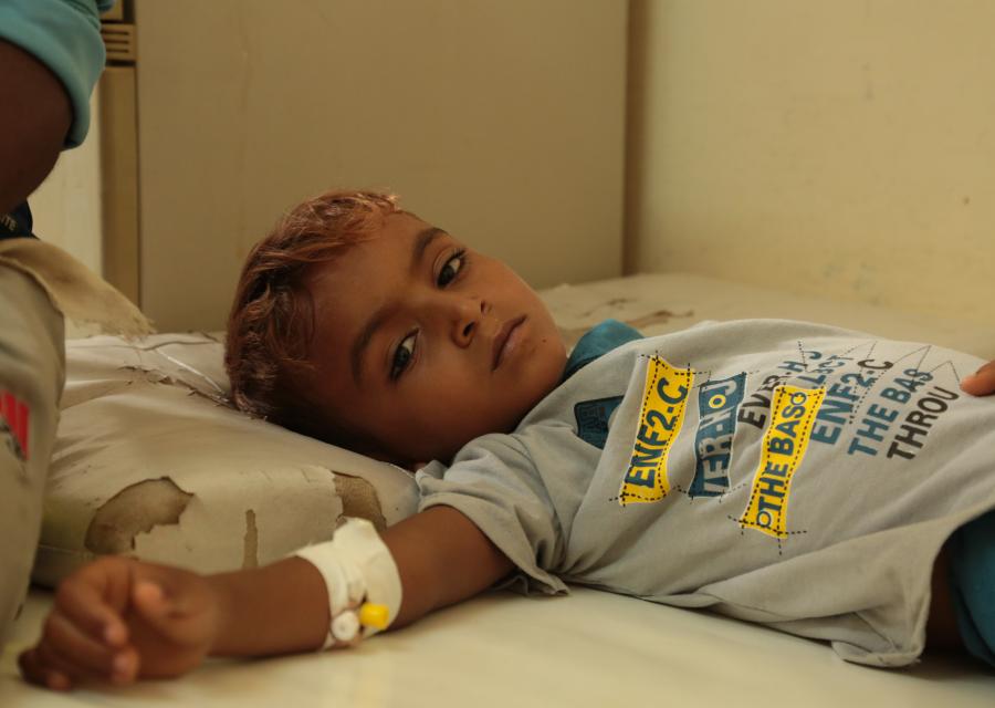 Bambino Yemen in Ospedale