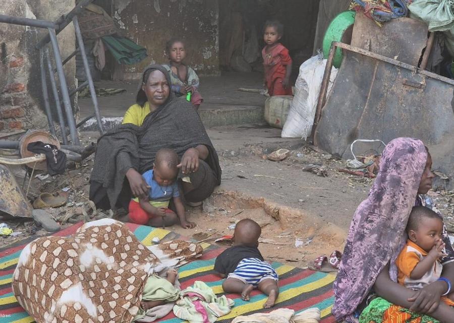 Famiglie sfollate in Sudan
