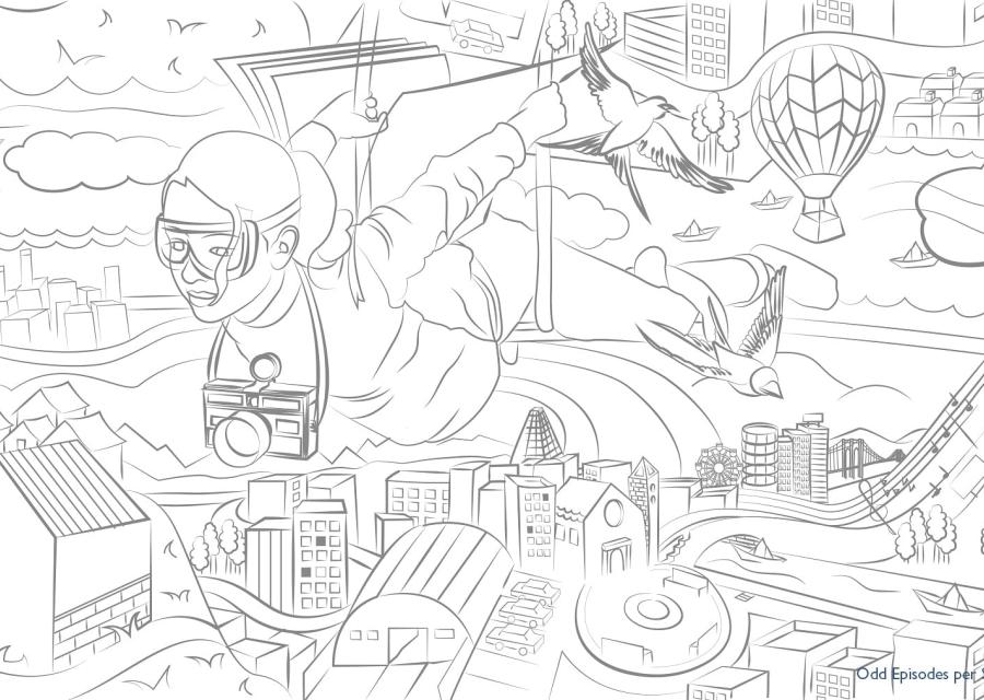 Illustrazione della copertina di TuttoMondo Contest 2020 il concorso creativo per under 21 di Save the Chidlren. 