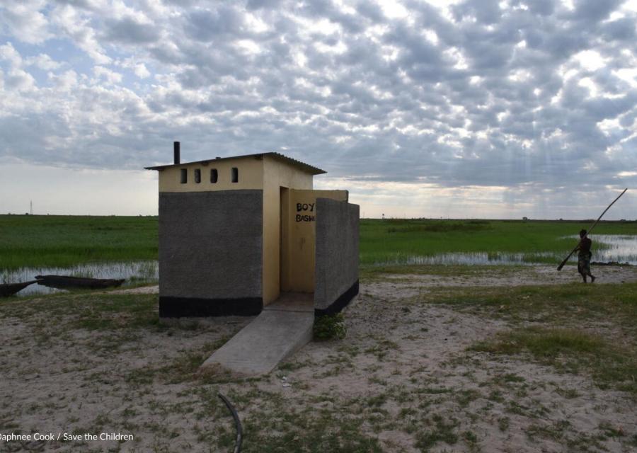 paesaggio in zambia con edificio 