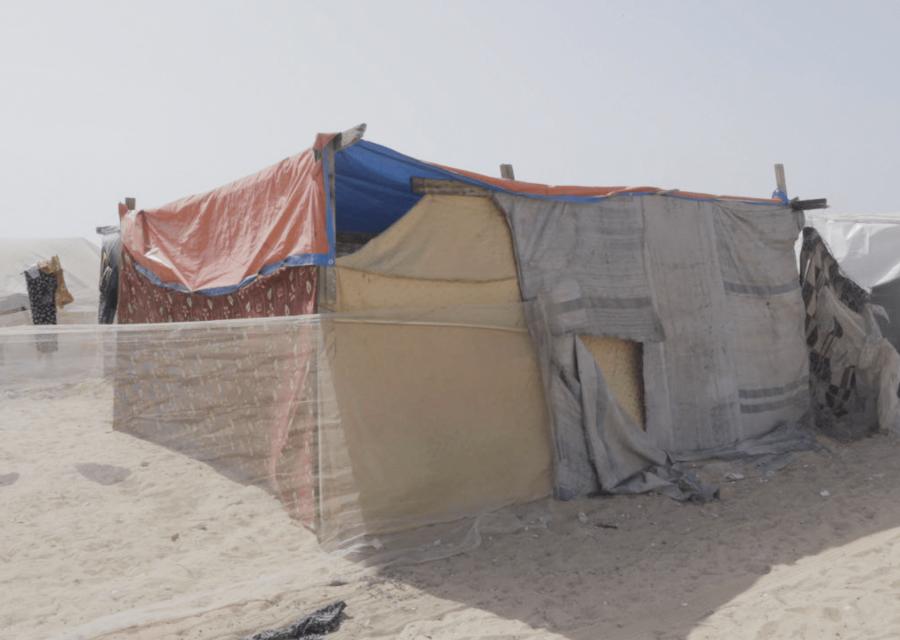 Tende in campo per sfollati a Gaza