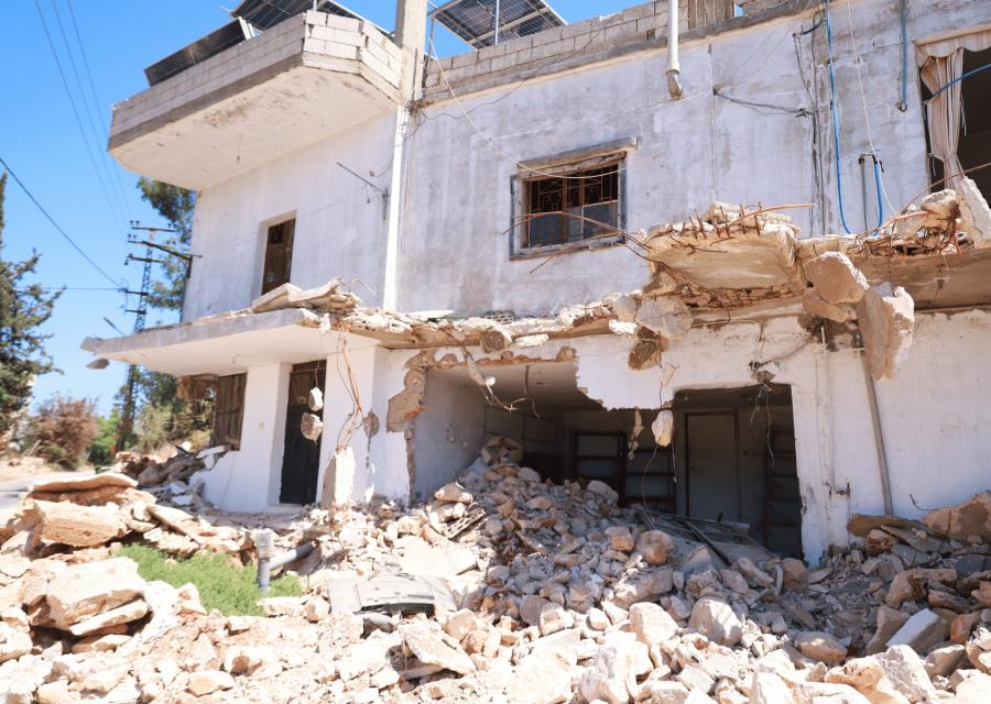 Case distrutte da bombardamenti in Libano 