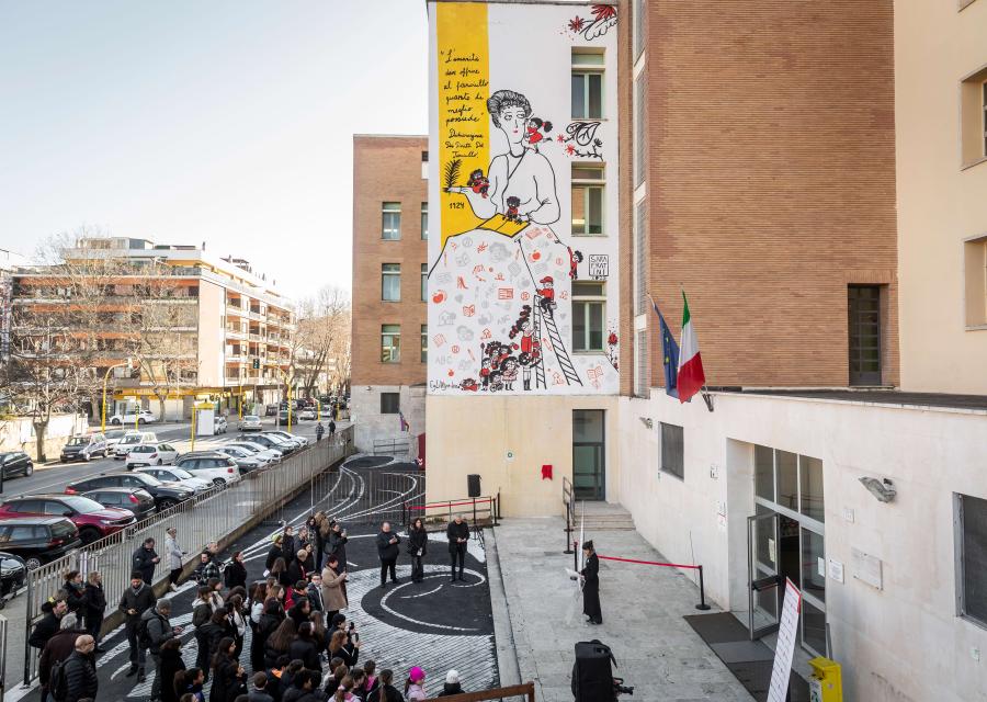 murales di eglantyne jebb a ostia ponente