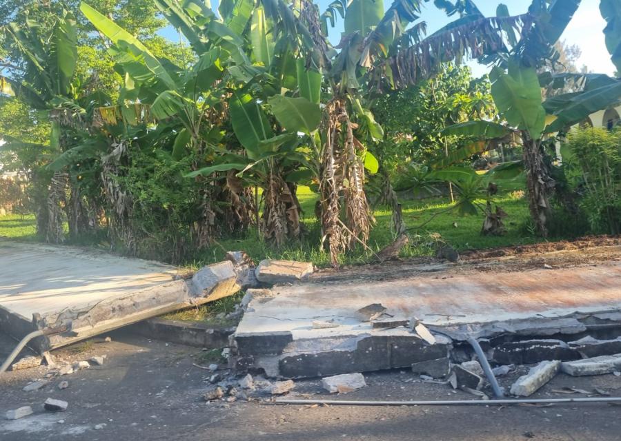 Terremoto in Vanuatu struttura distrutta
