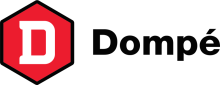 logo dompé nero rosso bianco
